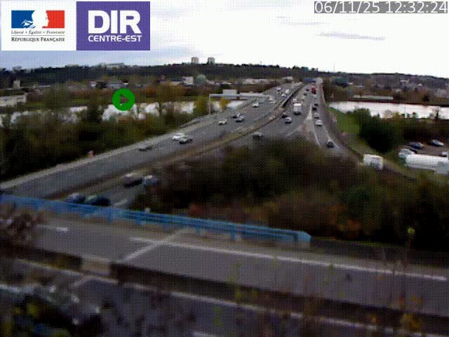 Webcam autoroute sur A450 à Pierre-Bénite en direction de Lyon et de l'autoroute A7