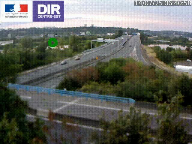 Webcam autoroute sur A450 à Pierre-Bénite en direction de Lyon et de l'autoroute A7