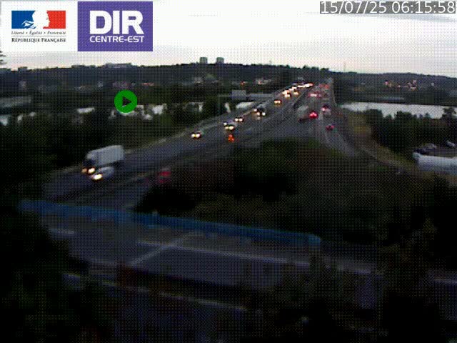 Webcam autoroute sur A450 à Pierre-Bénite en direction de Lyon et de l'autoroute A7