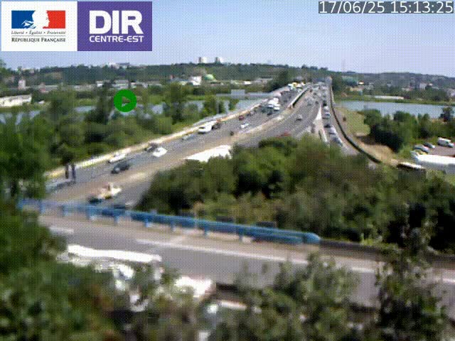 Webcam autoroute sur A450 à Pierre-Bénite en direction de Lyon et de l'autoroute A7