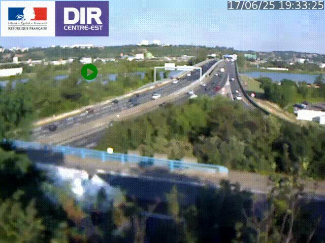 Webcam autoroute sur A450 à Pierre-Bénite en direction de Lyon et de l'autoroute A7