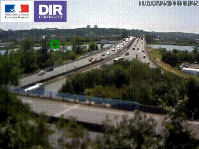 Webcam autoroute sur A450 à Pierre-Bénite en direction de Lyon et de l'autoroute A7