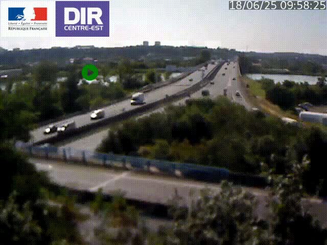 Webcam autoroute sur A450 à Pierre-Bénite en direction de Lyon et de l'autoroute A7