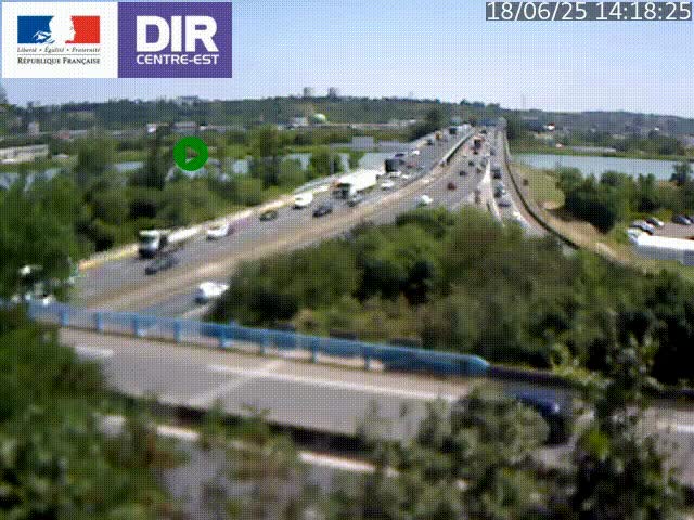 Webcam autoroute sur A450 à Pierre-Bénite en direction de Lyon et de l'autoroute A7