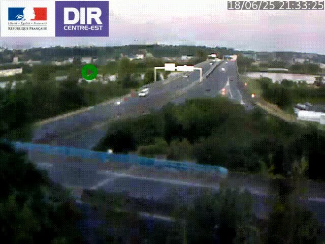 Webcam autoroute sur A450 à Pierre-Bénite en direction de Lyon et de l'autoroute A7