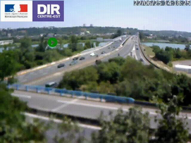 Webcam autoroute sur A450 à Pierre-Bénite en direction de Lyon et de l'autoroute A7