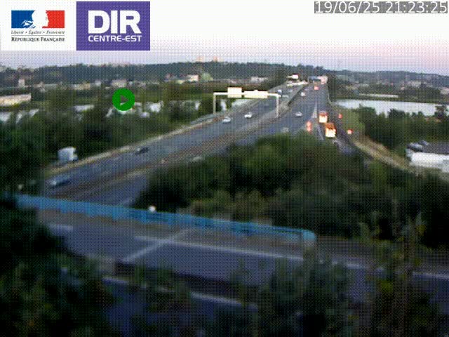 Webcam autoroute sur A450 à Pierre-Bénite en direction de Lyon et de l'autoroute A7