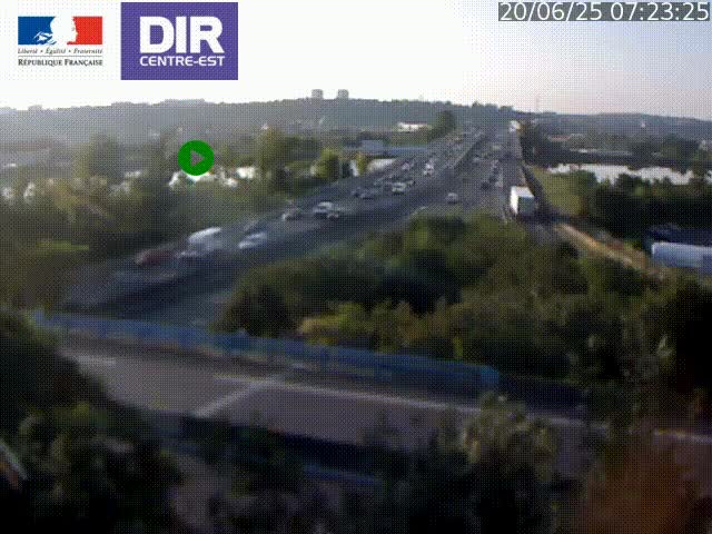 Webcam autoroute sur A450 à Pierre-Bénite en direction de Lyon et de l'autoroute A7