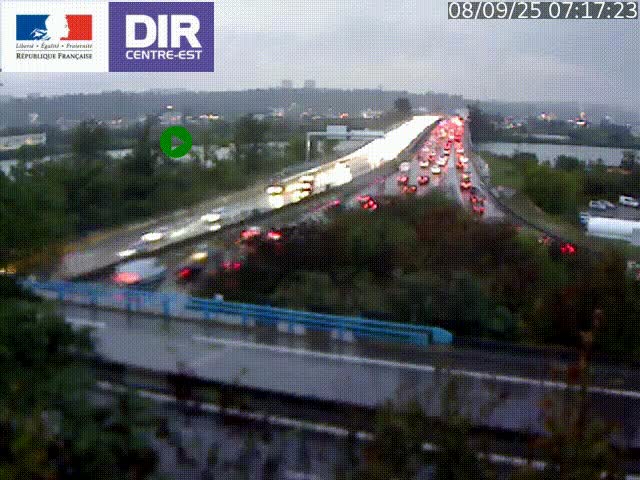 Webcam autoroute sur A450 à Pierre-Bénite en direction de Lyon et de l'autoroute A7