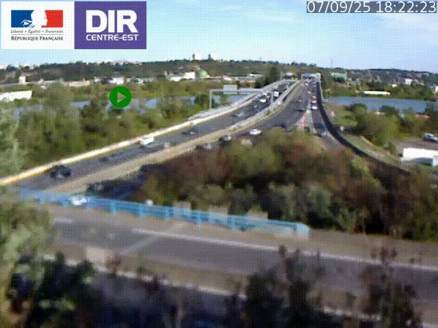 Webcam autoroute sur A450 à Pierre-Bénite en direction de Lyon et de l'autoroute A7