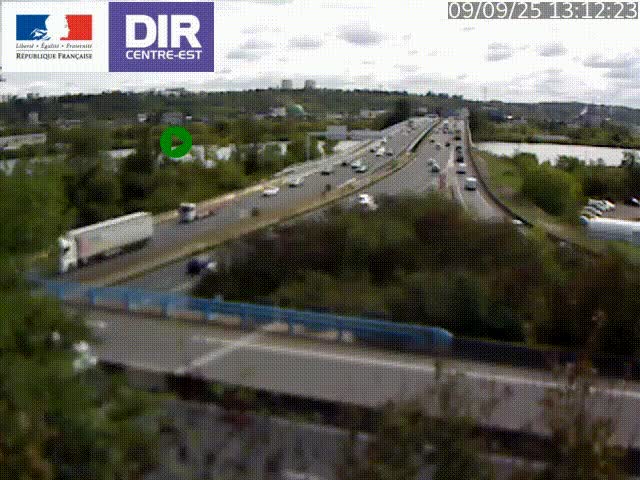 Webcam autoroute sur A450 à Pierre-Bénite en direction de Lyon et de l'autoroute A7