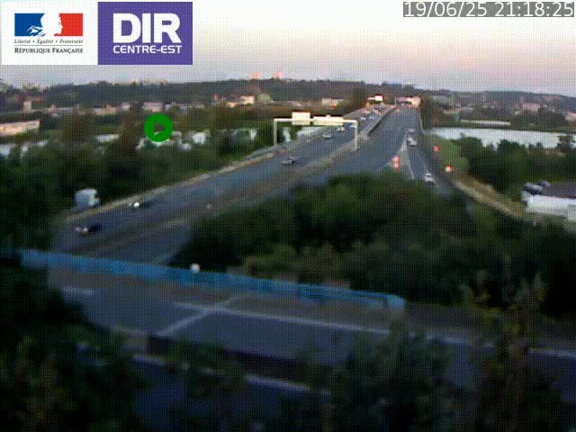 Webcam autoroute sur A450 à Pierre-Bénite en direction de Lyon et de l'autoroute A7