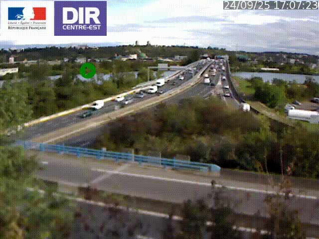 Webcam autoroute sur A450 à Pierre-Bénite en direction de Lyon et de l'autoroute A7