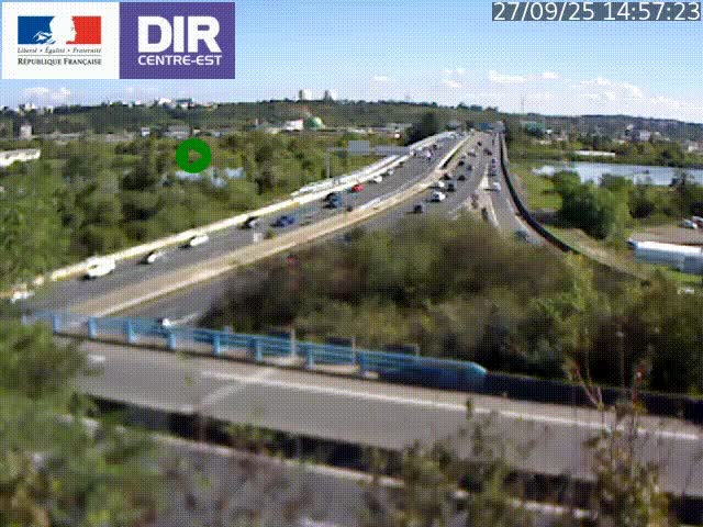 <h2>Webcam autoroute sur A450 à Pierre-Bénite en direction de Lyon et de l'autoroute A7</h2>