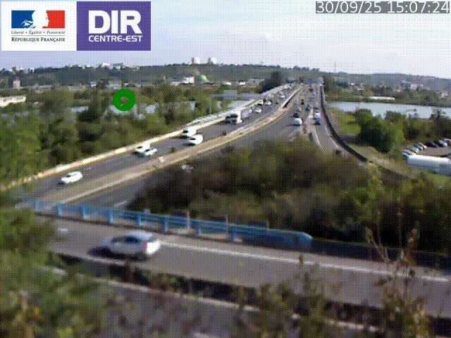 <h2>Webcam autoroute sur A450 à Pierre-Bénite en direction de Lyon et de l'autoroute A7</h2>