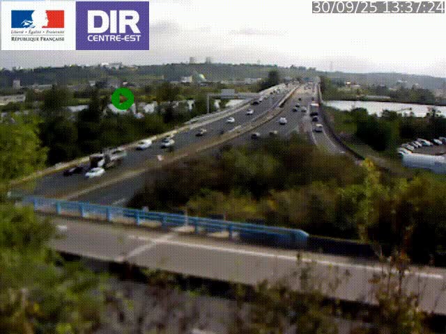 <h2>Webcam autoroute sur A450 à Pierre-Bénite en direction de Lyon et de l'autoroute A7</h2>
