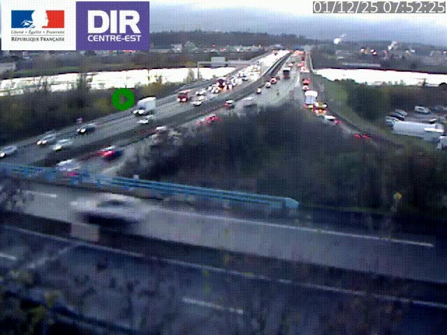 Webcam autoroute sur A450 à Pierre-Bénite en direction de Lyon et de l'autoroute A7