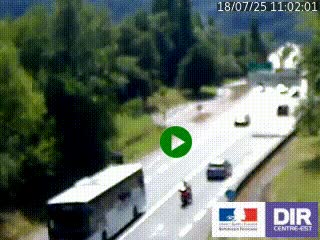 Webcam info trafic à proximité de Vizille sur la N85, au niveau du point de vue du Saut du Moine à Champagnier