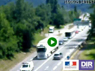 Webcam info trafic à proximité de Vizille sur la N85, au niveau du point de vue du Saut du Moine à Champagnier