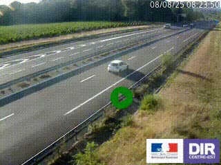 Webcam autoroute sur l'A77 à hauteur de Pouilly-sur-Loire en direction de Nevers