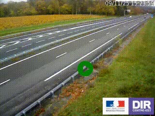 <h2>Webcam autoroute sur l'A77 à hauteur de Pouilly-sur-Loire en direction de Nevers</h2>