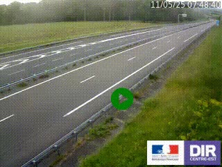 <h2>Webcam autoroute sur l'A77 à hauteur de Pouilly-sur-Loire en direction de Nevers</h2>