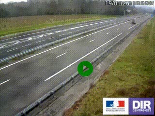 Webcam autoroute sur l'A77 à hauteur de Pouilly-sur-Loire en direction de Nevers