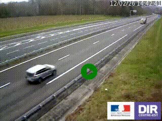 Webcam autoroute sur l'A77 à hauteur de Pouilly-sur-Loire en direction de Nevers