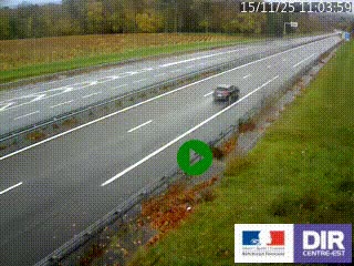 <h2>Webcam autoroute sur l'A77 à hauteur de Pouilly-sur-Loire en direction de Nevers</h2>