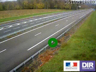 <h2>Webcam autoroute sur l'A77 à hauteur de Pouilly-sur-Loire en direction de Nevers</h2>