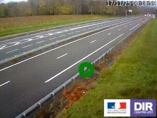 <h2>Webcam autoroute sur l'A77 à hauteur de Pouilly-sur-Loire en direction de Nevers</h2>