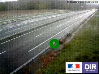 <h2>Webcam autoroute sur l'A77 à hauteur de Pouilly-sur-Loire en direction de Nevers</h2>