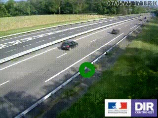 Webcam autoroute sur l'A77 à hauteur de Pouilly-sur-Loire en direction de Nevers