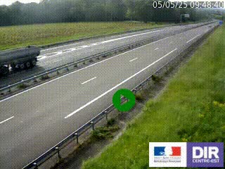 Webcam autoroute sur l'A77 à hauteur de Pouilly-sur-Loire en direction de Nevers