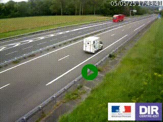 Webcam autoroute sur l'A77 à hauteur de Pouilly-sur-Loire en direction de Nevers