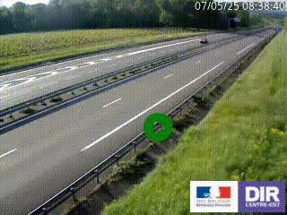 Webcam autoroute sur l'A77 à hauteur de Pouilly-sur-Loire en direction de Nevers