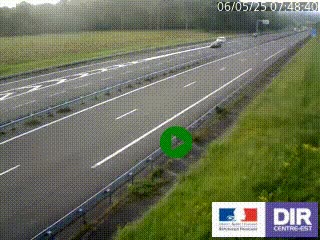 Webcam autoroute sur l'A77 à hauteur de Pouilly-sur-Loire en direction de Nevers