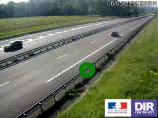 Webcam autoroute sur l'A77 à hauteur de Pouilly-sur-Loire en direction de Nevers