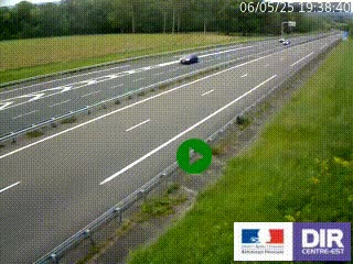 Webcam autoroute sur l'A77 à hauteur de Pouilly-sur-Loire en direction de Nevers