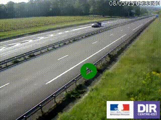 Webcam autoroute sur l'A77 à hauteur de Pouilly-sur-Loire en direction de Nevers