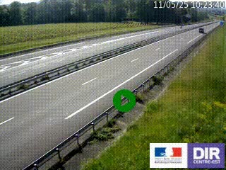 Webcam autoroute sur l'A77 à hauteur de Pouilly-sur-Loire en direction de Nevers