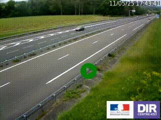 Webcam autoroute sur l'A77 à hauteur de Pouilly-sur-Loire en direction de Nevers