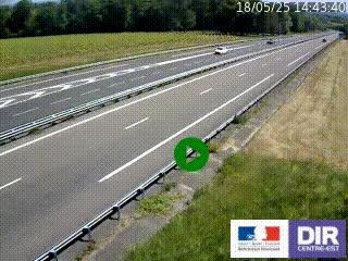 Webcam autoroute sur l'A77 à hauteur de Pouilly-sur-Loire en direction de Nevers