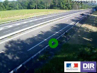 Webcam autoroute sur l'A77 à hauteur de Pouilly-sur-Loire en direction de Nevers