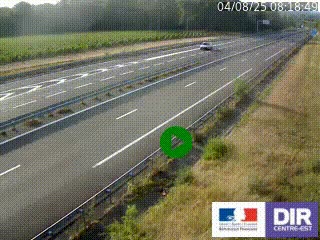 Webcam autoroute sur l'A77 à hauteur de Pouilly-sur-Loire en direction de Nevers