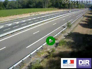 Webcam autoroute sur l'A77 à hauteur de Pouilly-sur-Loire en direction de Nevers