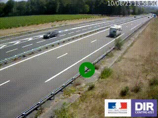 Webcam autoroute sur l'A77 à hauteur de Pouilly-sur-Loire en direction de Nevers
