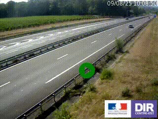 Webcam autoroute sur l'A77 à hauteur de Pouilly-sur-Loire en direction de Nevers