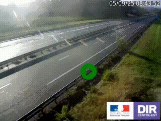 Webcam autoroute sur l'A77 à hauteur de Pouilly-sur-Loire en direction de Nevers