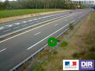 Webcam autoroute sur l'A77 à hauteur de Pouilly-sur-Loire en direction de Nevers
